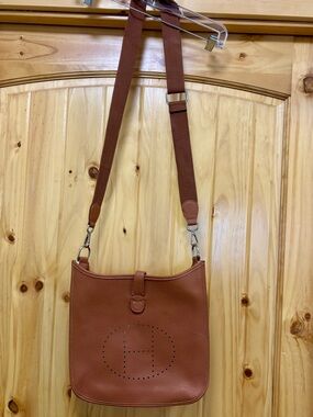 Designer Inspired Women's Tan Crossbody Shoulder Bag